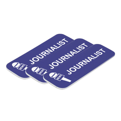 Journalist 1 x 3" Name Tag/Badge, (3 Pack)