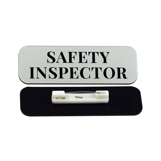 Safety Inspector 1 x 3" Rounded Corner Name Badge | Stock Name Badges