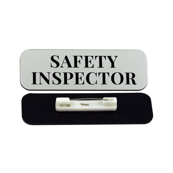 Safety Inspector 1 x 3" Rounded Corner Name Badge | Stock Name Badges