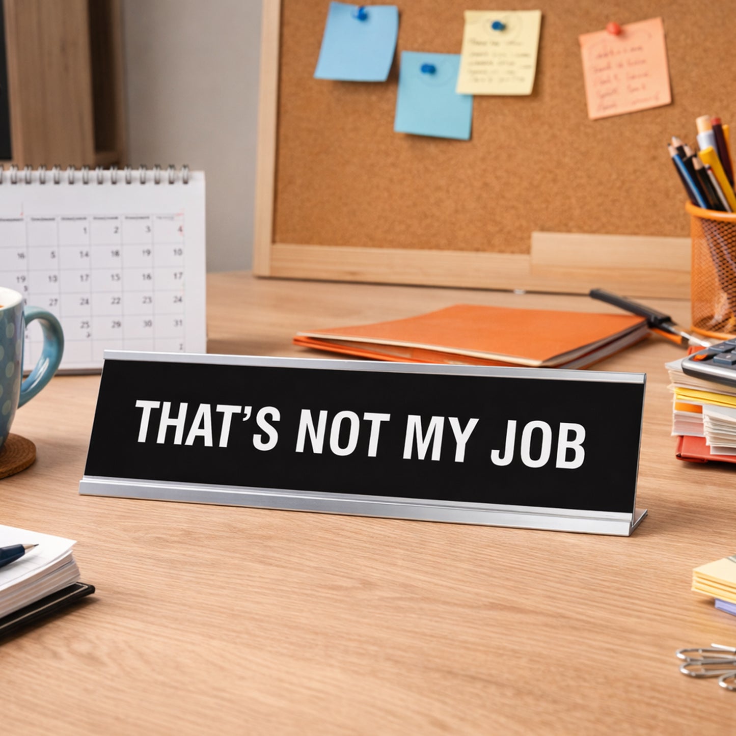 THAT'S NOT MY JOB Novelty Desk Sign (2x8)