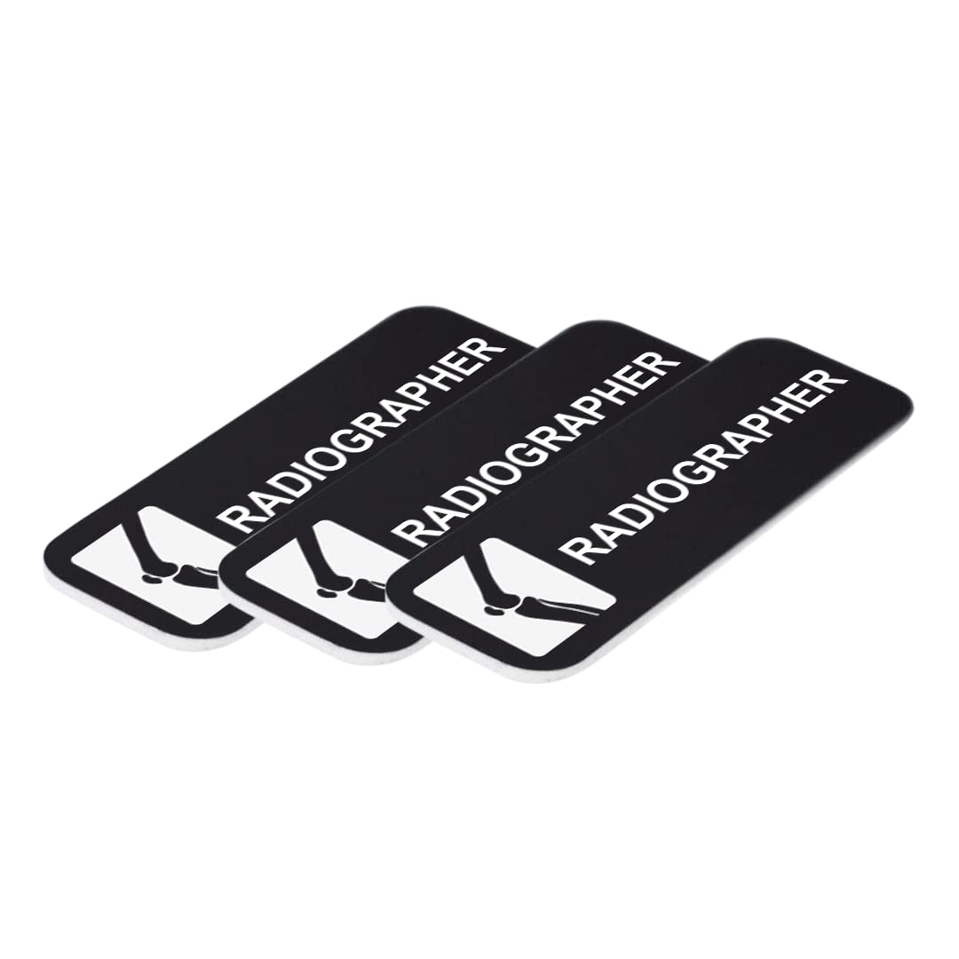 Radiographer 1" x 3" Name Tag/Badge, (3 Pack)