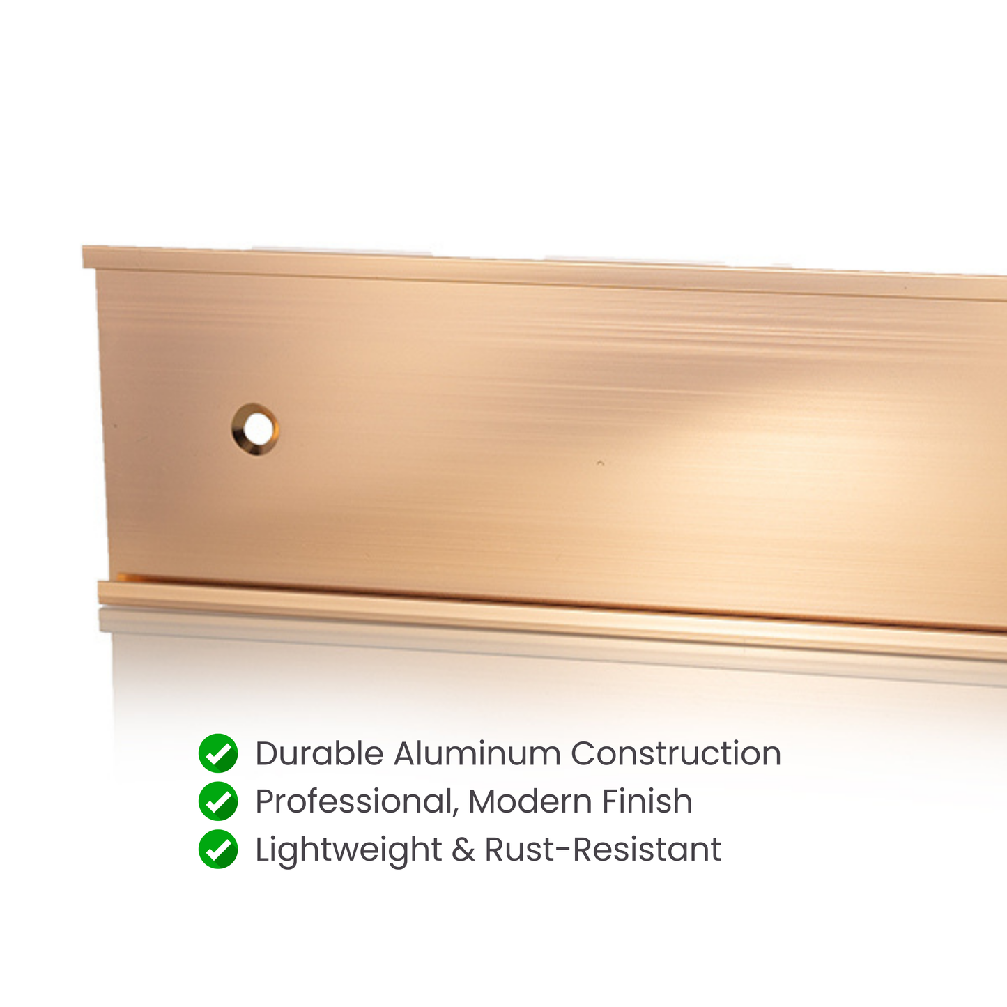 Office Wall Name Plate Holder - 2" x 8" / 2" x 10"