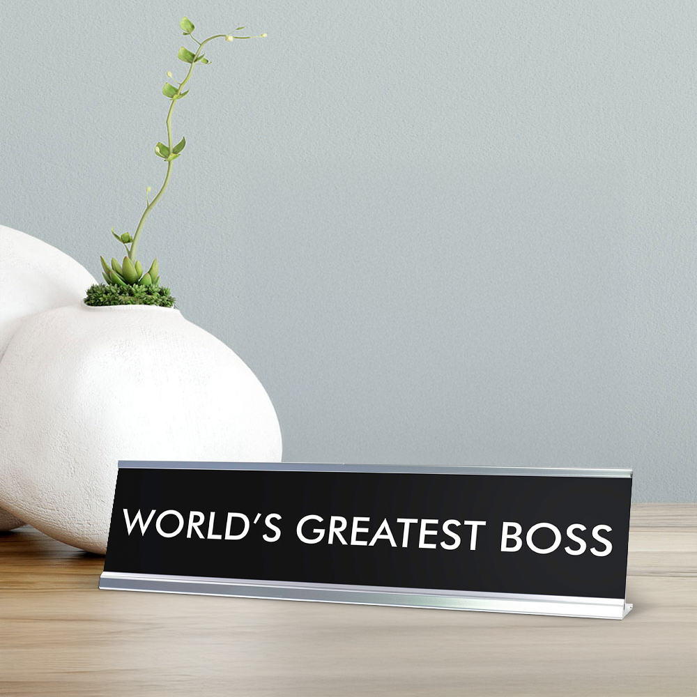 WORLD'S GREATEST BOSS Novelty Desk Sign