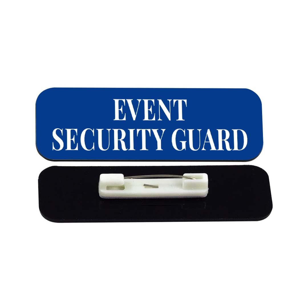 Event Security Guard 1 x 3" Rounded Corner Name Badge | Stock Name Badges