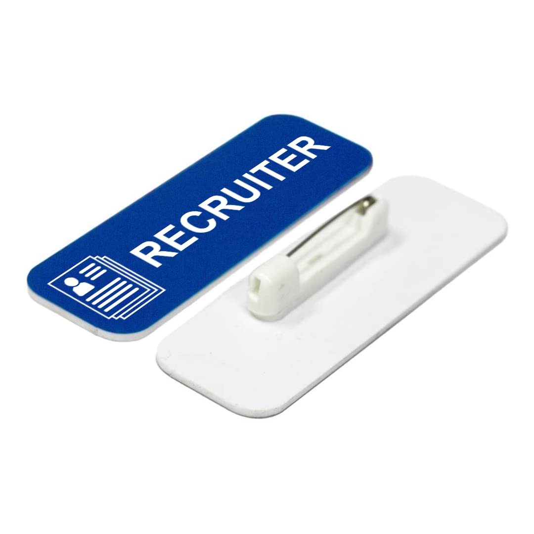 Recruiter 1 x 3" Name Tag/Badge, (3 Pack)