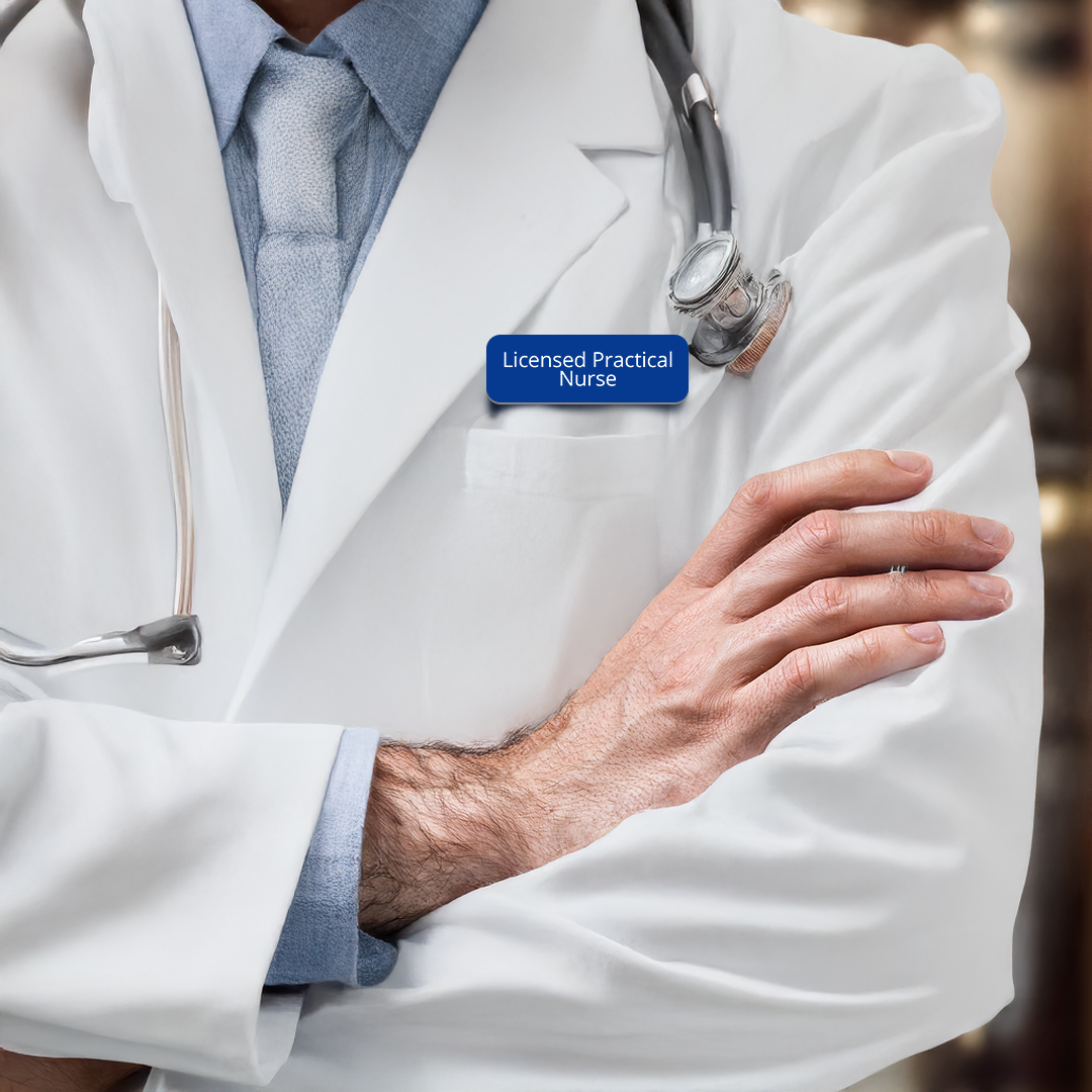 Licensed Practical Nurse 1 x 3" Rounded Corner Name Badge | Medical Specialism Badges