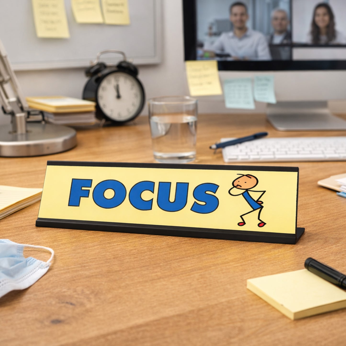 Focus Stick, People Desk Sign, Novelty Nameplate (2 x 8")
