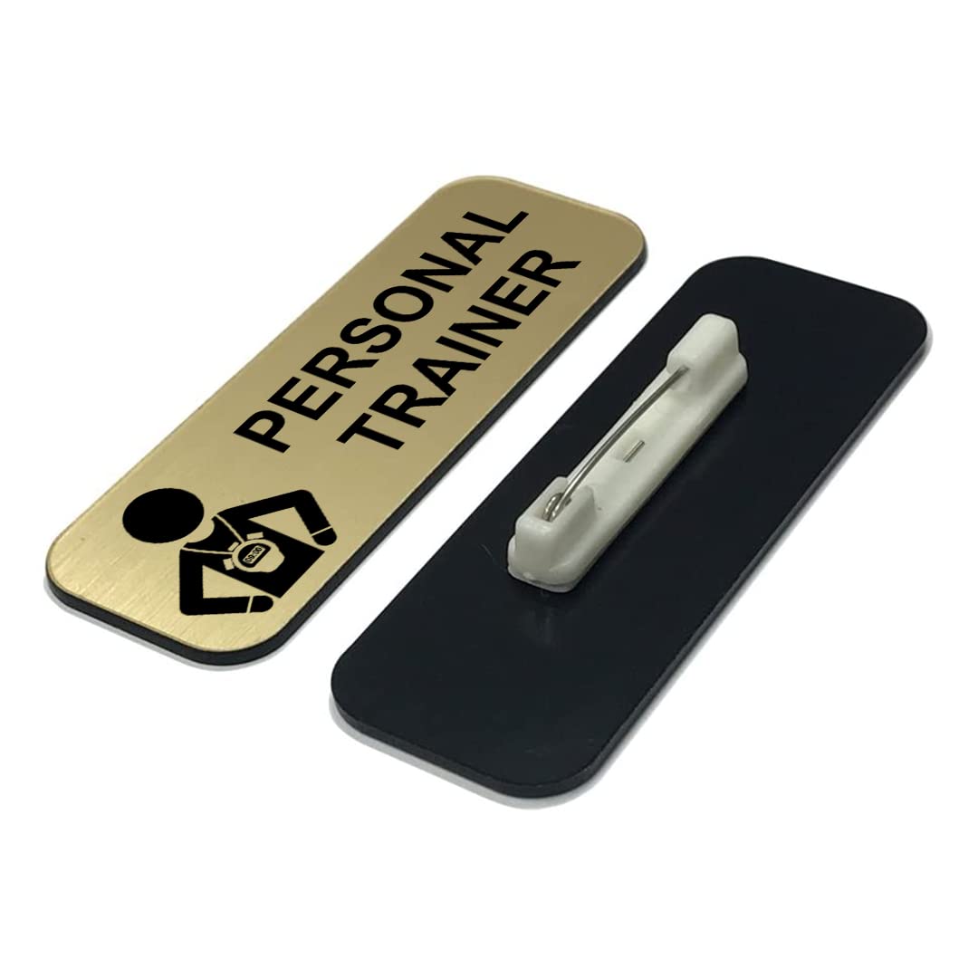 Signs ByLITA Personal Trainer 1 x 3" Name Tag/Badge, (3 Pack)