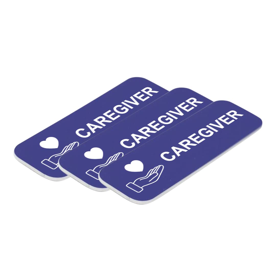 Caregiver 1" x 3" Name Tag/Badge, (3 Pack)