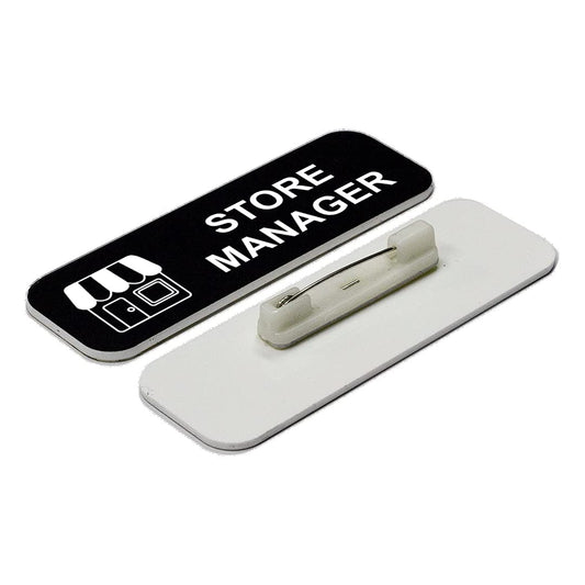 Store Manager 1 x 3" Name Tag/Badge - Name Tag Badge