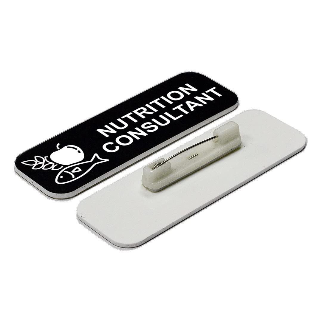 Signs ByLITA Nutrition Consultant 1 x 3" Name Tag/Badge, (3 Pack)