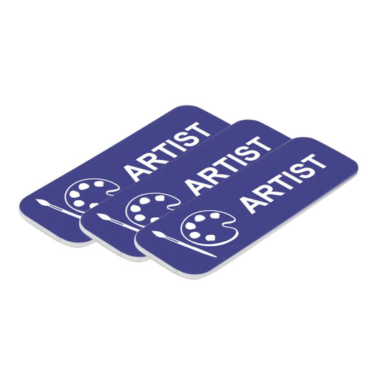 Artist 1" x 3" Name Tag/Badge, (3 Pack)