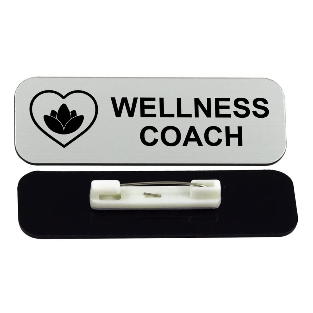 Signs ByLITA, Wellness Coach 1 x 3" Name Tag/Badge, (3 Pack)