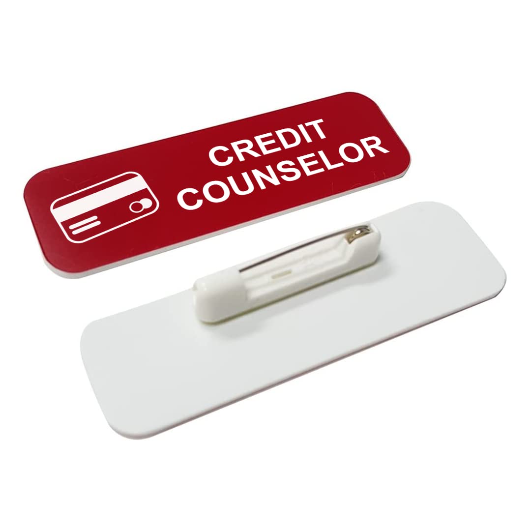 Credit Counselor 1 x 3" Name Tag/Badge, (3 Pack)