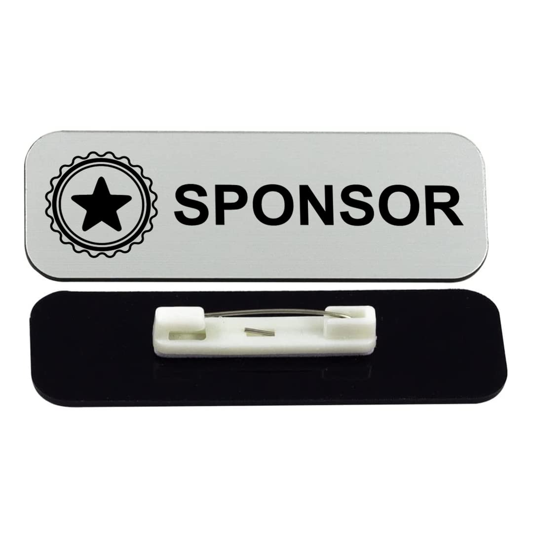 Sponsor 1 x 3" Name Tag/Badge, (3 Pack)