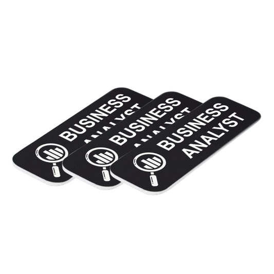Business Analyst 1" x 3" Name Tag, Stock Badges - Name Tag Badge