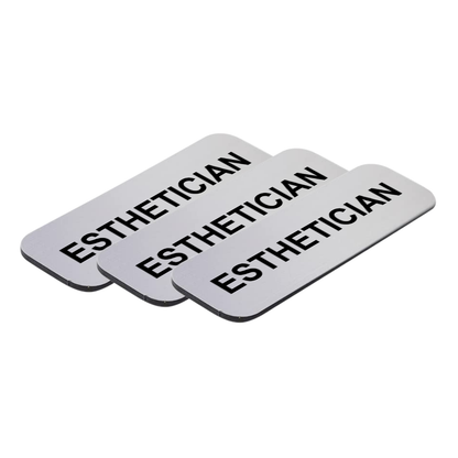 Esthetician 1 x 3" Name Tag/Badge, (3 Pack)