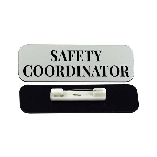 Safety Coordinator 1 x 3" Rounded Corner Name Badge | Stock Name Badges
