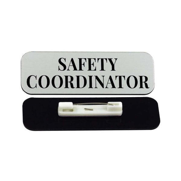 Safety Coordinator 1 x 3" Rounded Corner Name Badge | Stock Name Badges