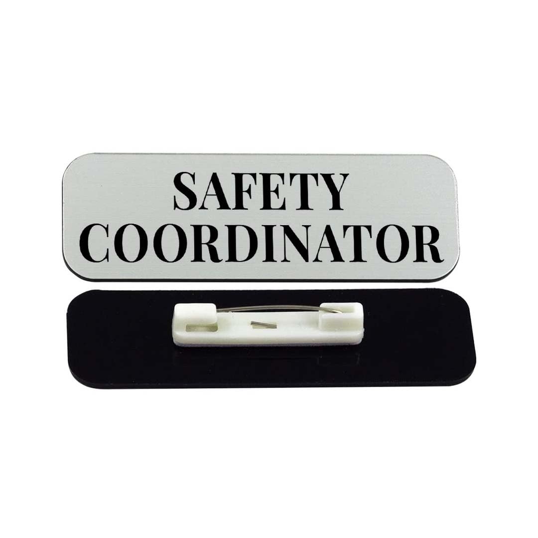 Safety Coordinator 1 x 3" Rounded Corner Name Badge | Stock Name Badges