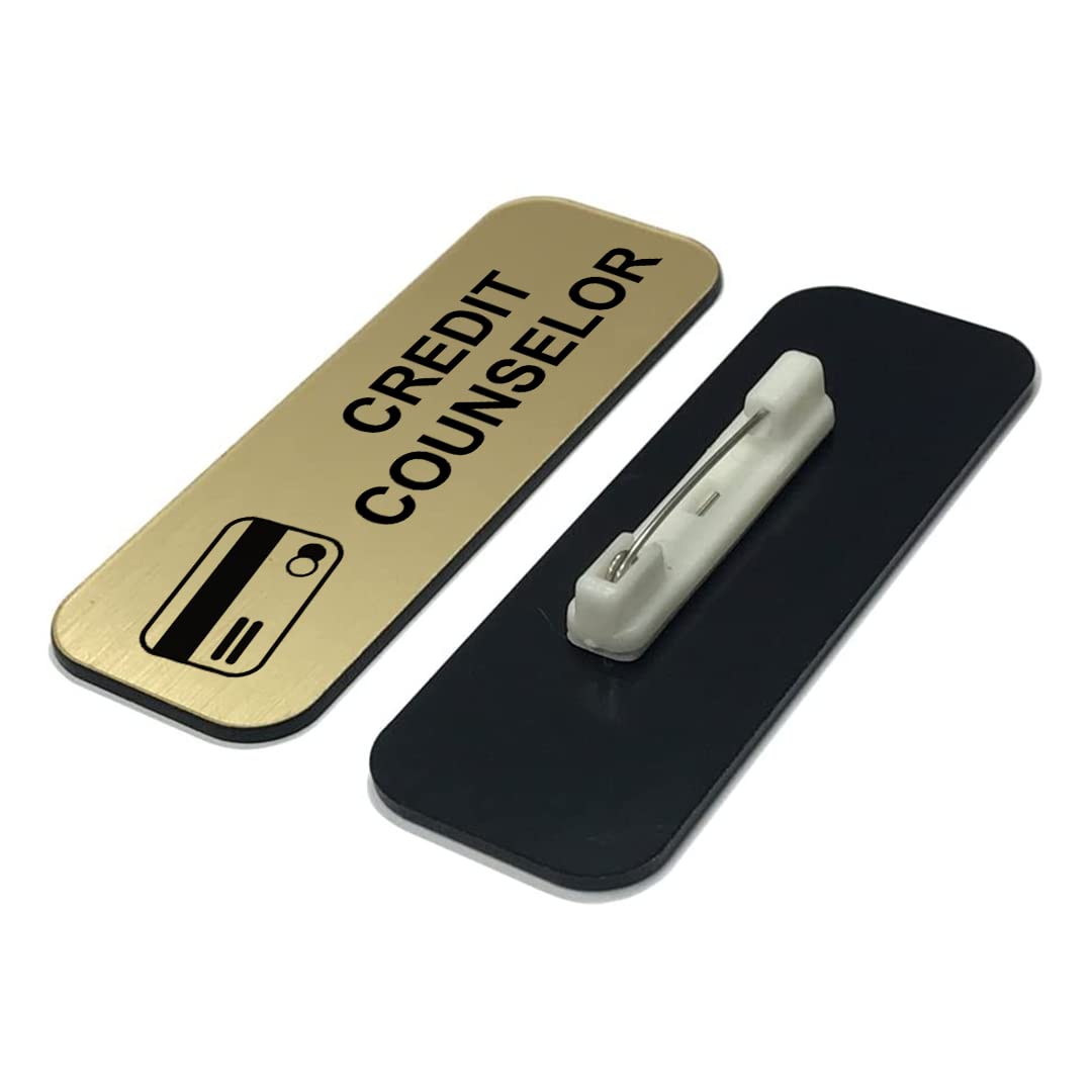 Credit Counselor 1 x 3" Name Tag/Badge, (3 Pack)
