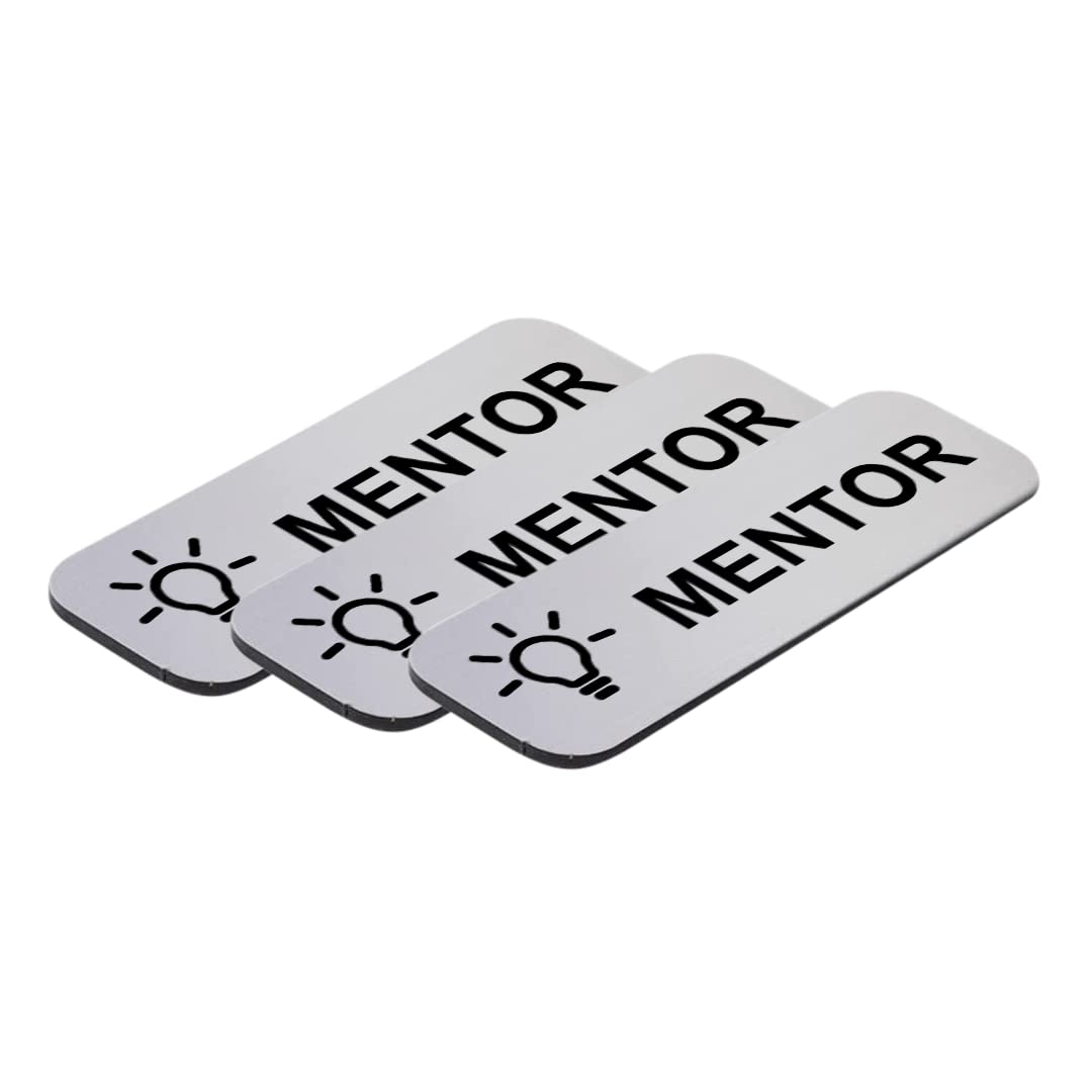 Mentor 1" x 3" Name Tag/Badge, (3 Pack)