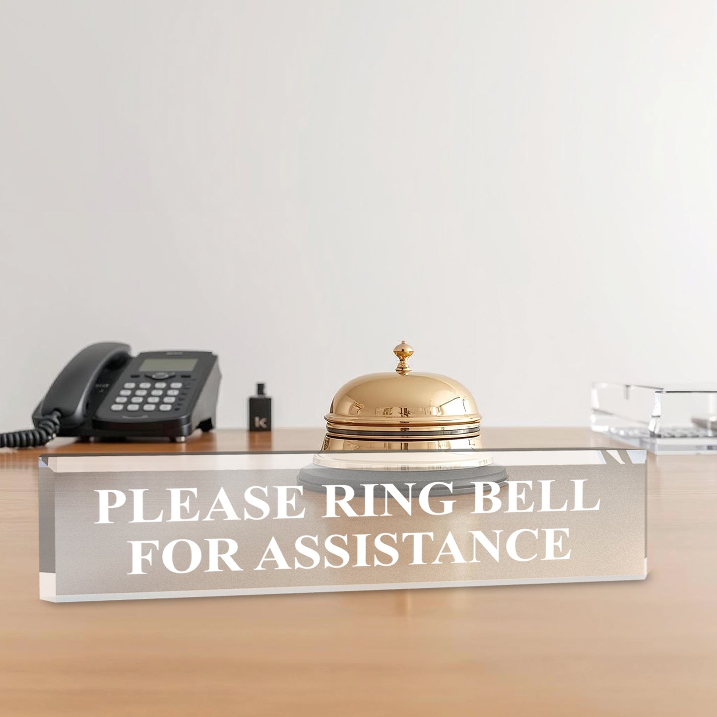 Please Ring Bell For Assistance - Office Desk Accessories D?cor