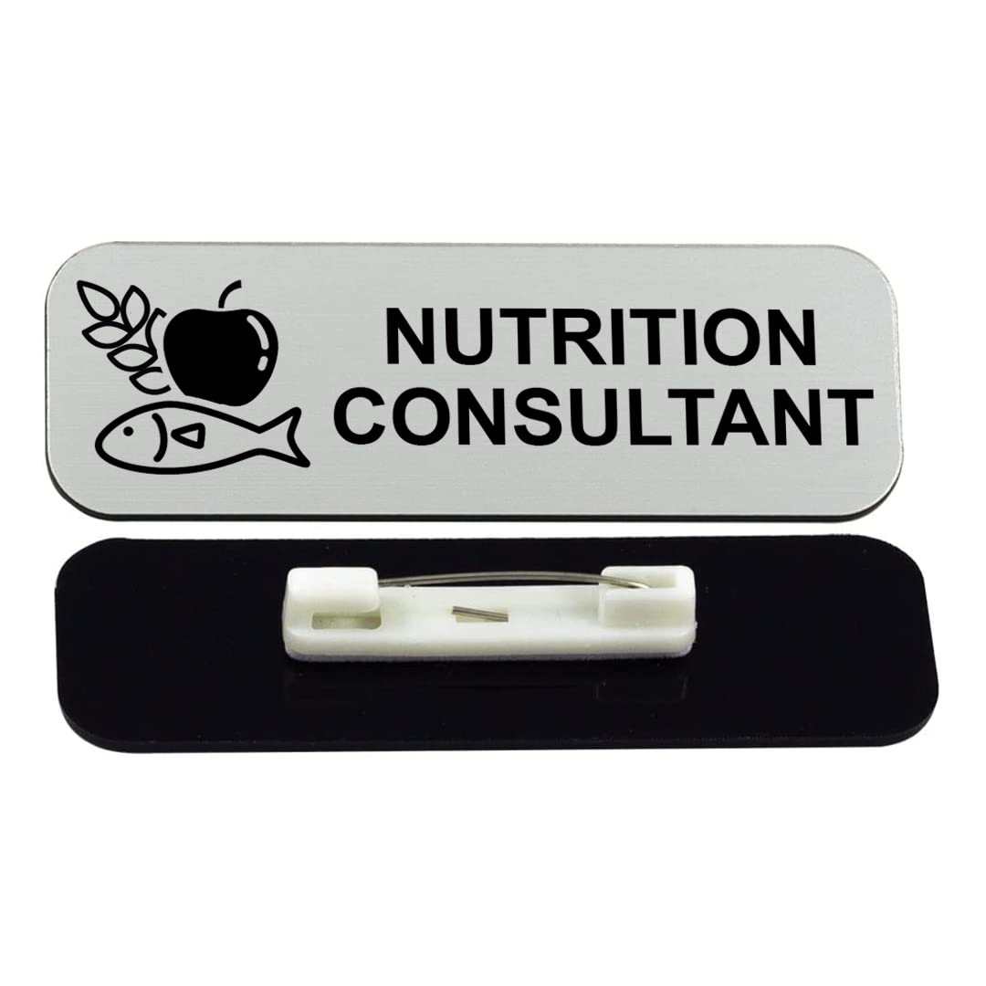 Signs ByLITA Nutrition Consultant 1 x 3" Name Tag/Badge, (3 Pack)