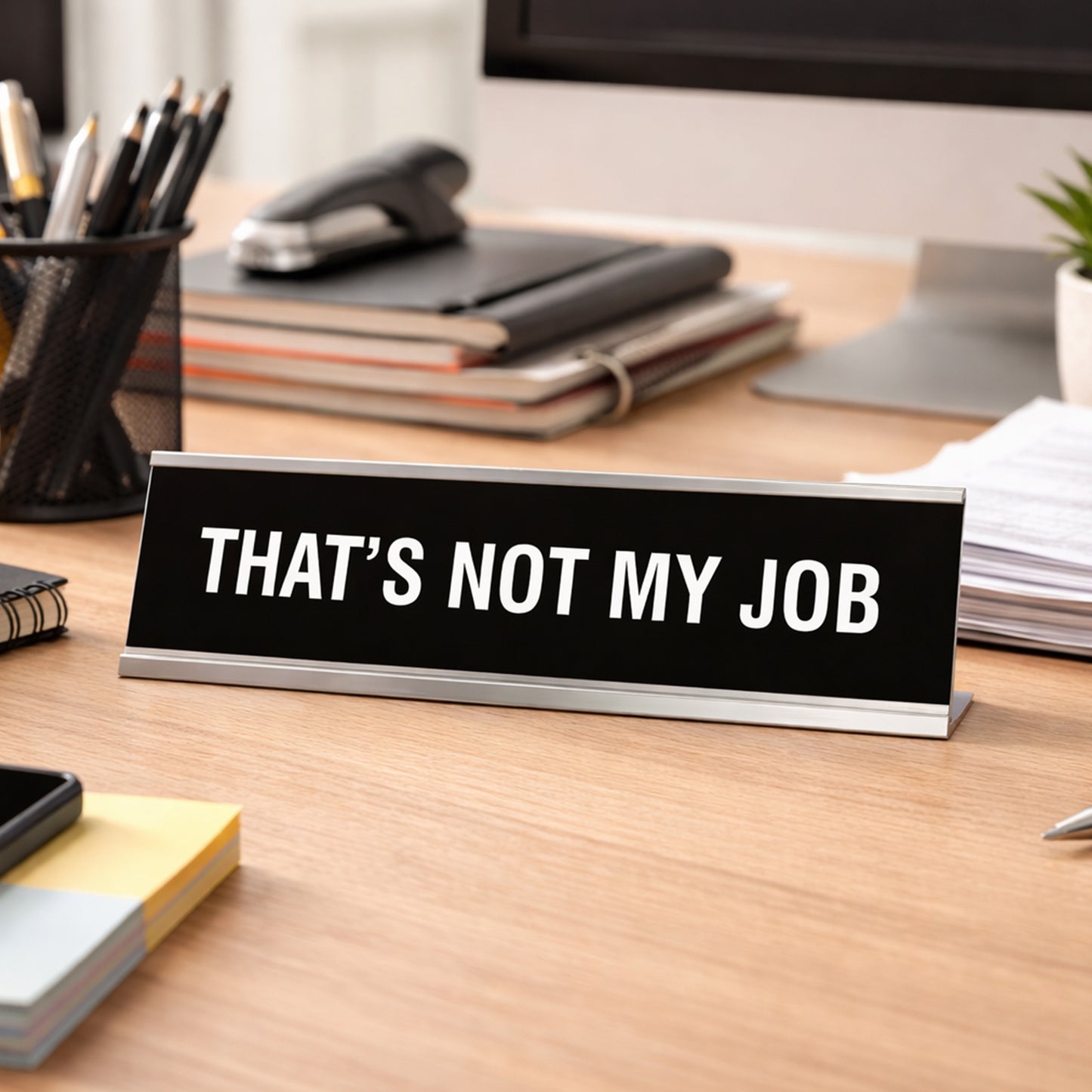 THAT'S NOT MY JOB Novelty Desk Sign (2x8)