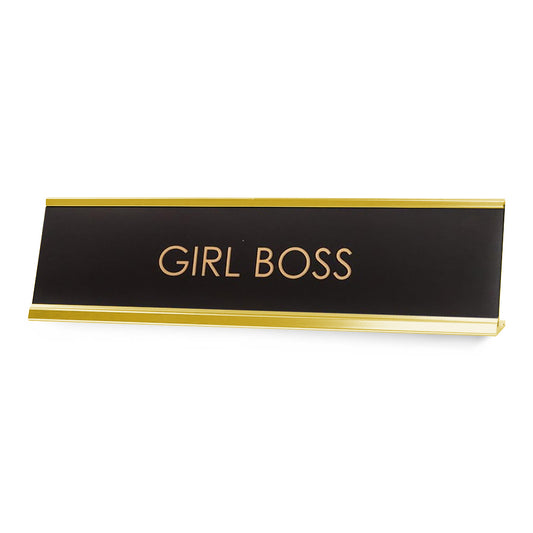 Girl Boss Novelty Desk Sign - Office Desk Sign