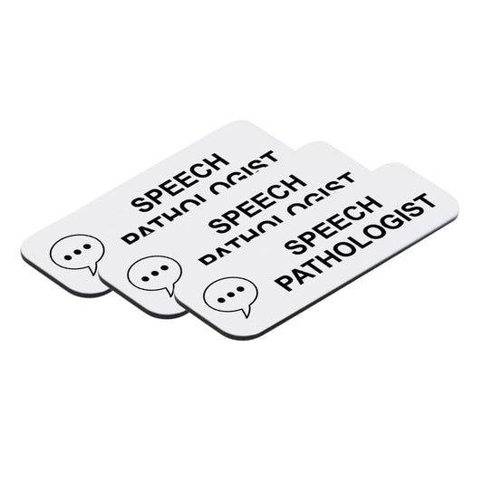 Speech Bubble, Speech Pathologist 1" x 3" Name Tag/Badge - Name Tag Badge