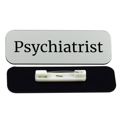 Psychiatrist 1 x 3" Rounded Corner Name Badge | Medical Specialism Badges