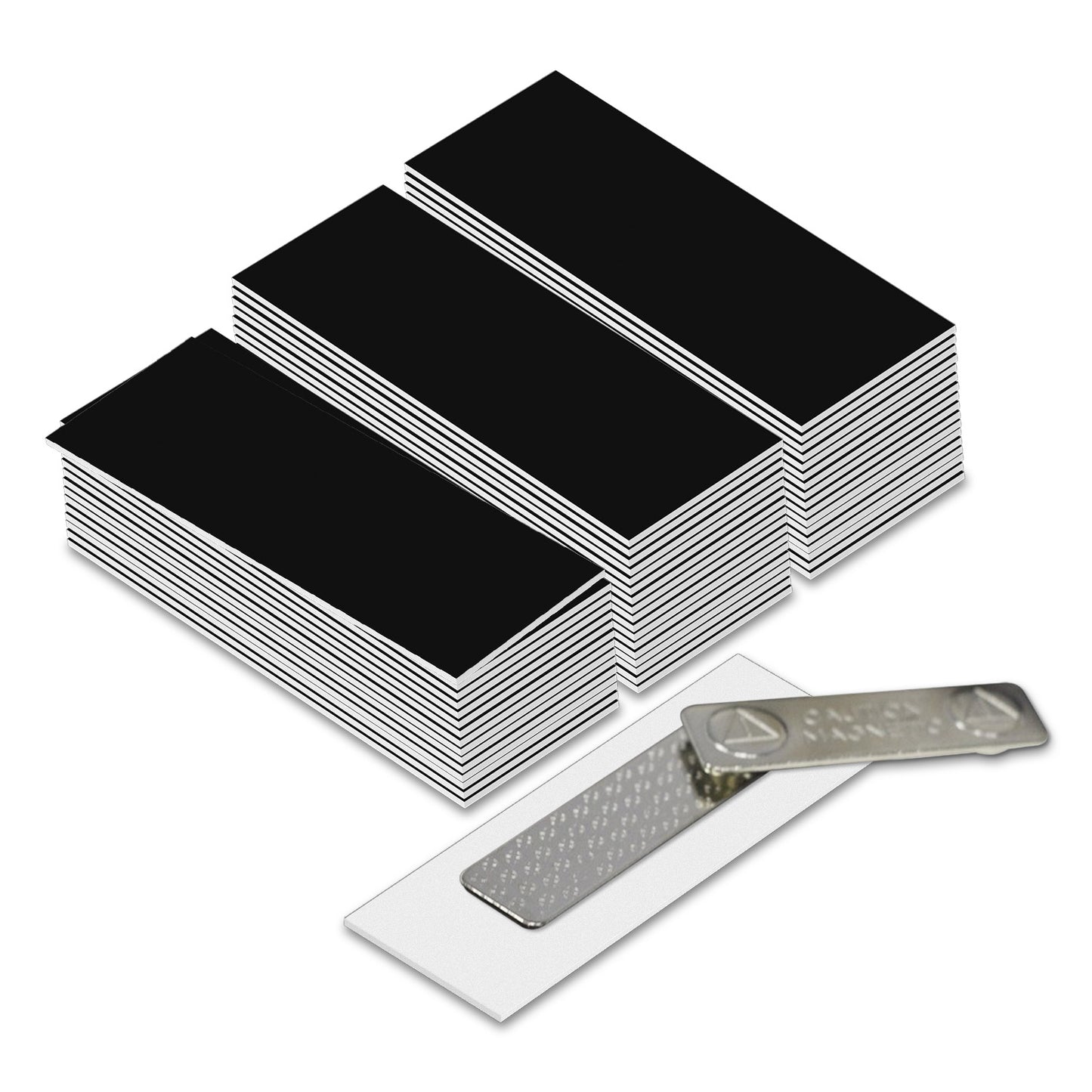 1" x 3" Name Tag Badge Blanks with Magnetic Backing - 50 Pack