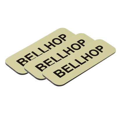 Bellhop 1 x 3" Name Tag/Badge, (3 Pack)