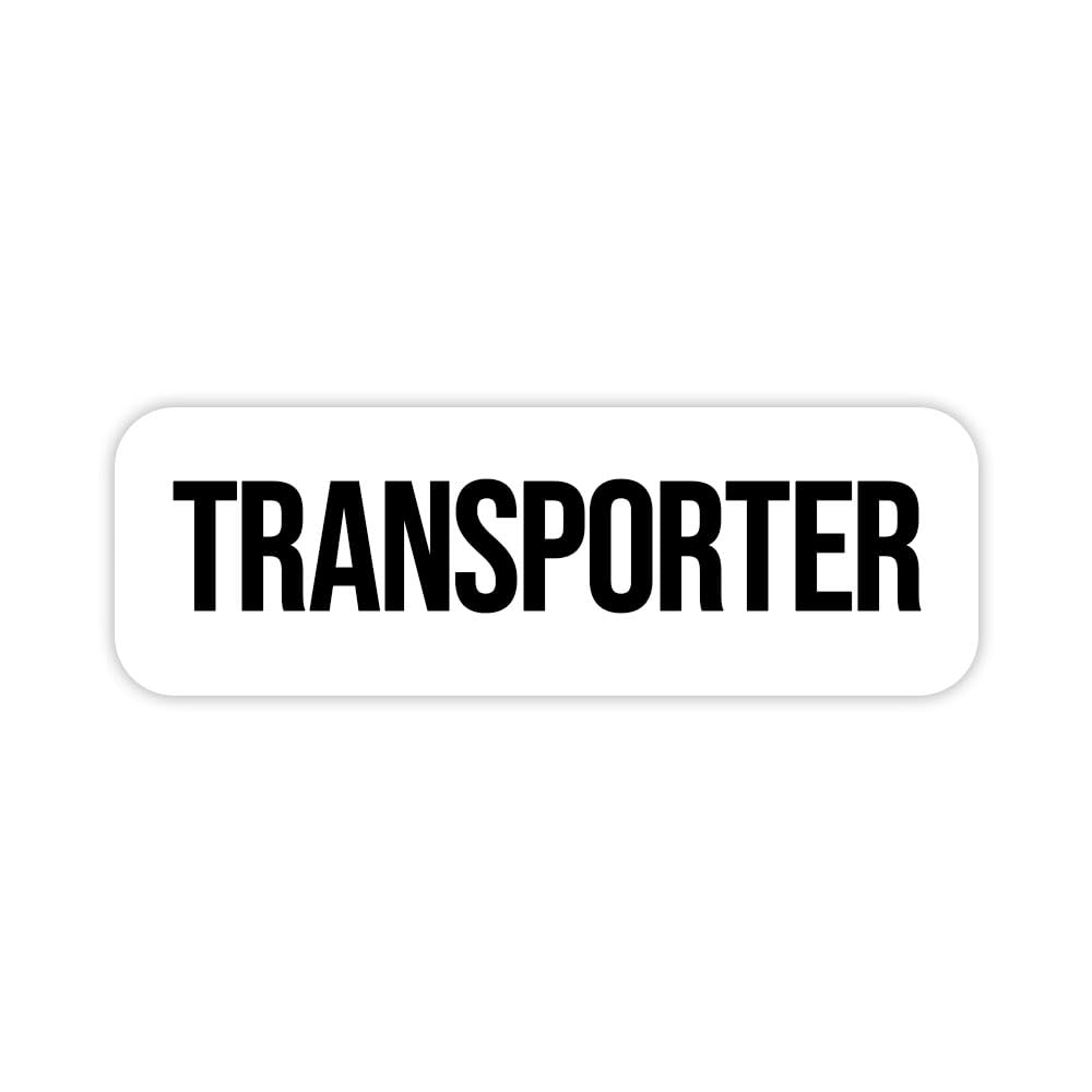 Transporter 1 x 3" Rounded Corner Name Badge | Medical Facilities