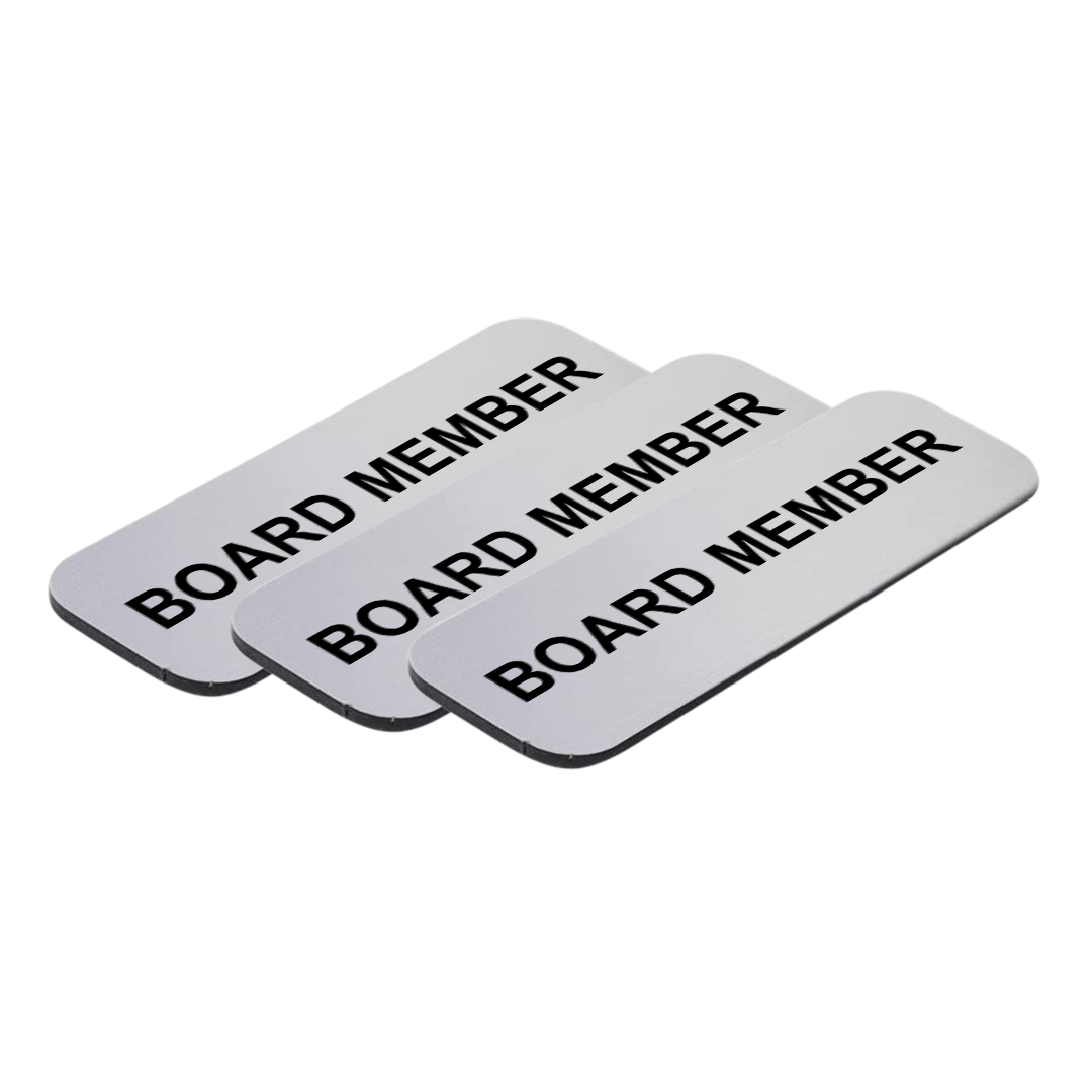 Board Member 1 x 3" Name Tag/Badge, (3 Pack)