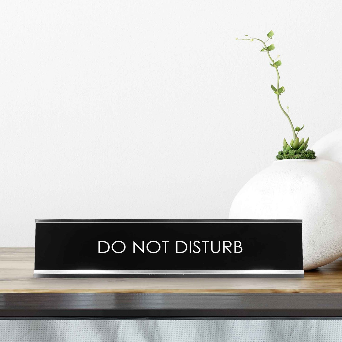 “DO NOT DISTURB” Novelty Desk Sign (2" x 10") – Office Desk Decor – Work Focus Nameplate