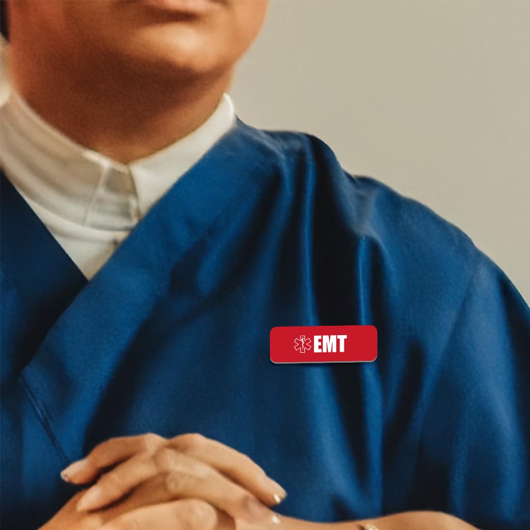 EMT 1 x 3" Rounded Corner Name Badge | Medical Specialism Badges