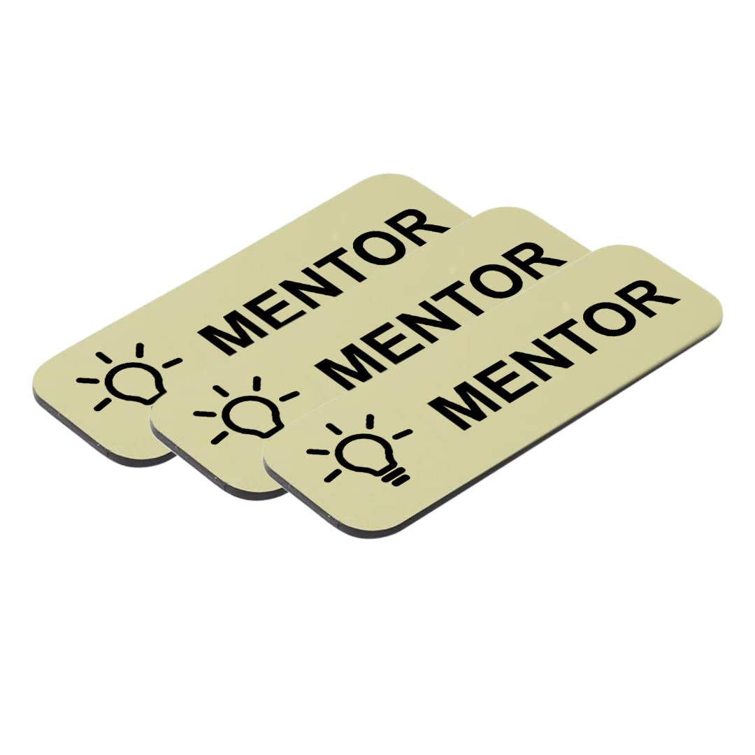 Mentor 1" x 3" Name Tag/Badge, (3 Pack)
