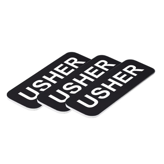 Usher Name Tag - Pack of 3 - Name Tag Badge