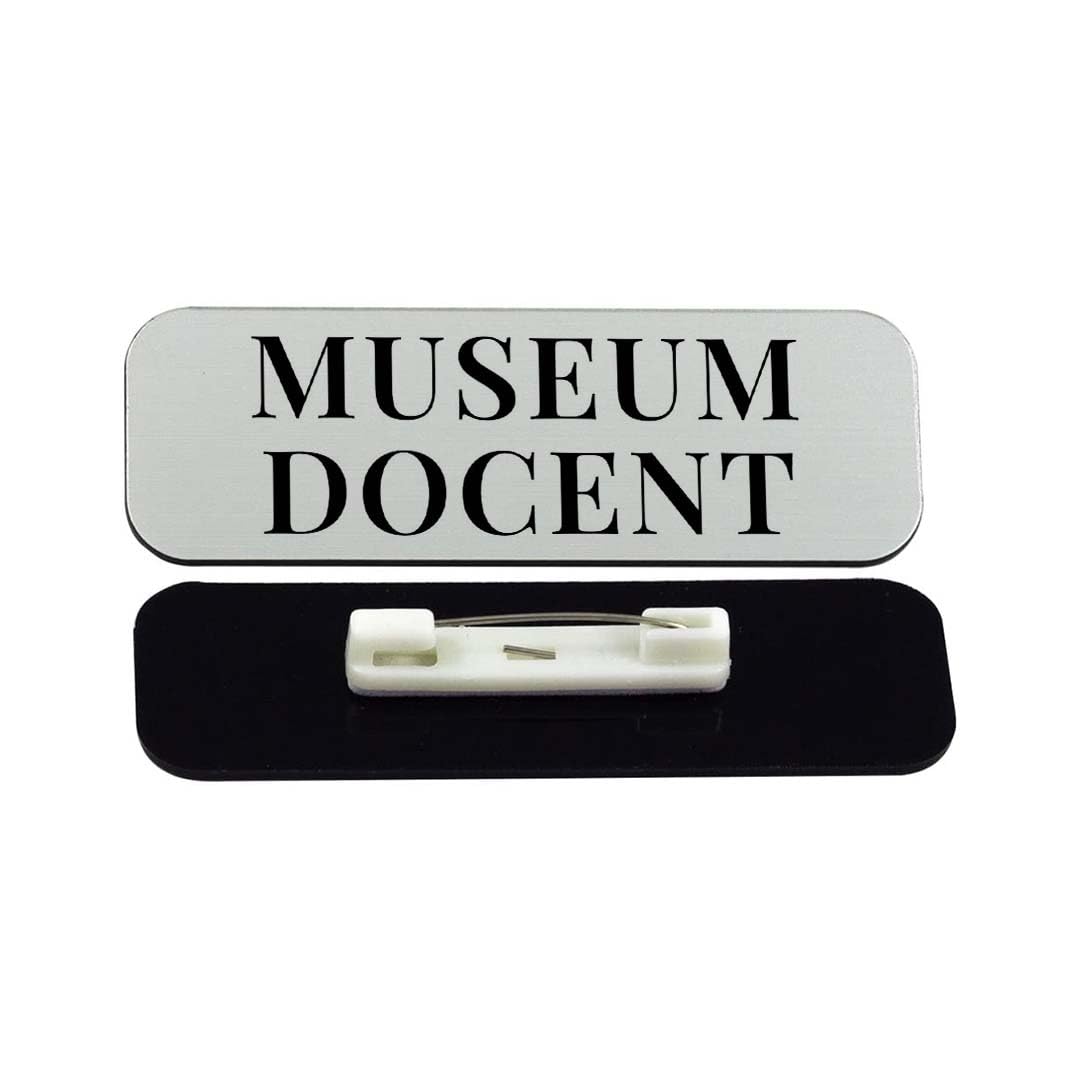 Museum Docent 1 x 3" Rounded Corner Name Badge | Stock Name Badges