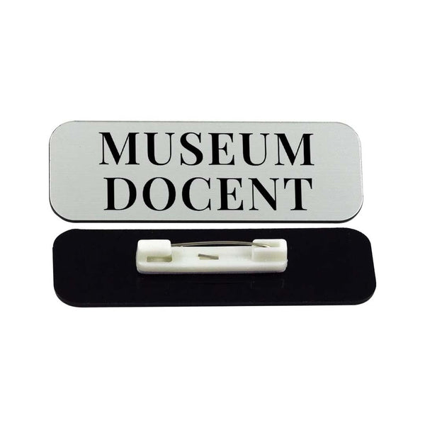 Museum Docent 1 x 3" Rounded Corner Name Badge | Stock Name Badges