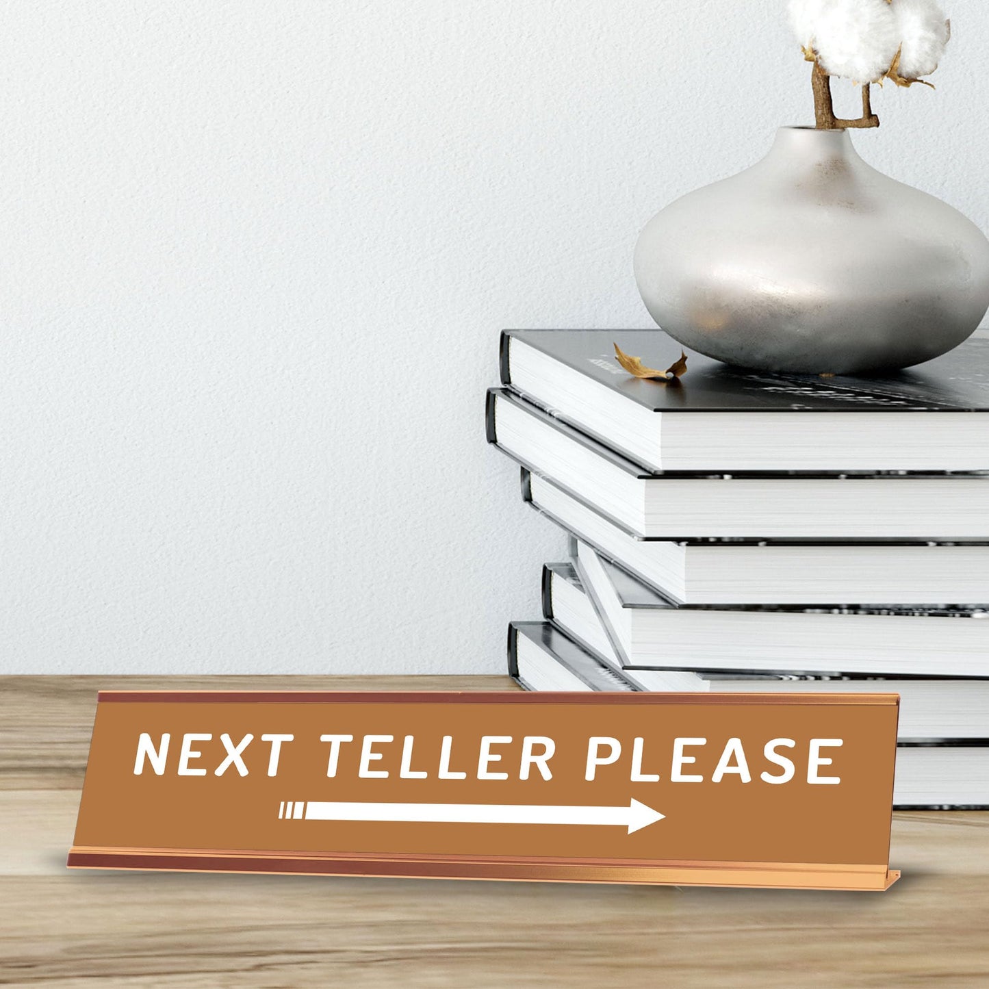 Next Teller Please (Right Arrow) 2 x 10" Desk Sign | Office & Shops