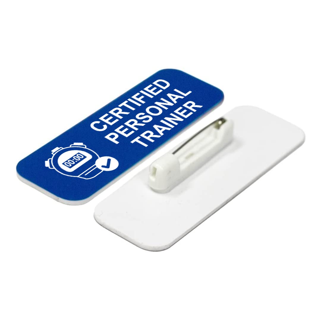 Signs ByLITA Certified Personal Trainer 1 x 3" Name Tag/Badge, (3 Pack)