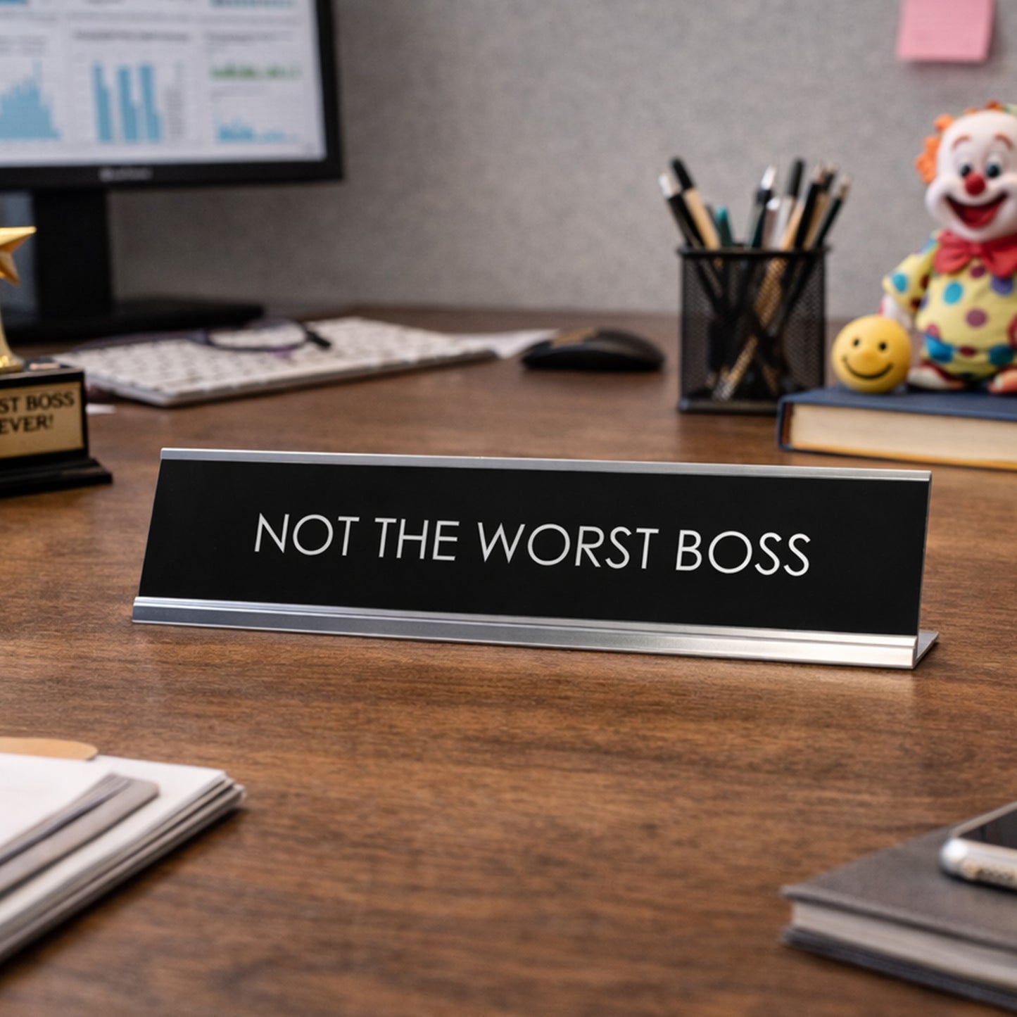 Not The Worst Boss Novelty Desk Sign