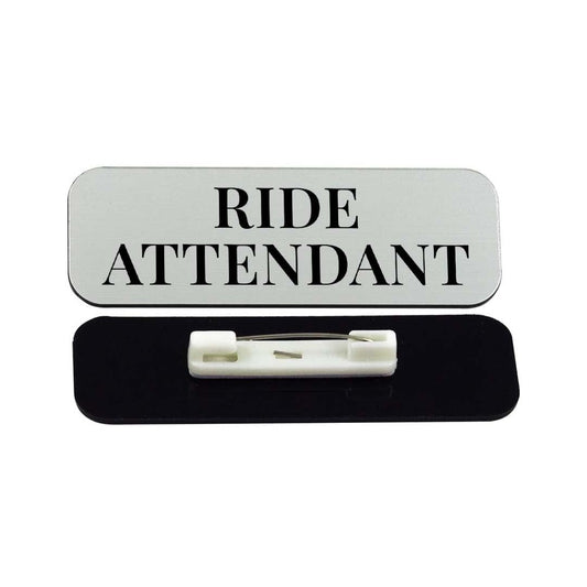 Ride Attendant 1 x 3" Rounded Corner Name Badge | Stock Name Badges