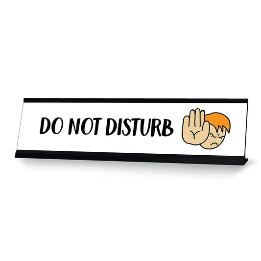 Do Not Disturb Stick People Desk Sign, Novelty Nameplate - Office Desk Sign