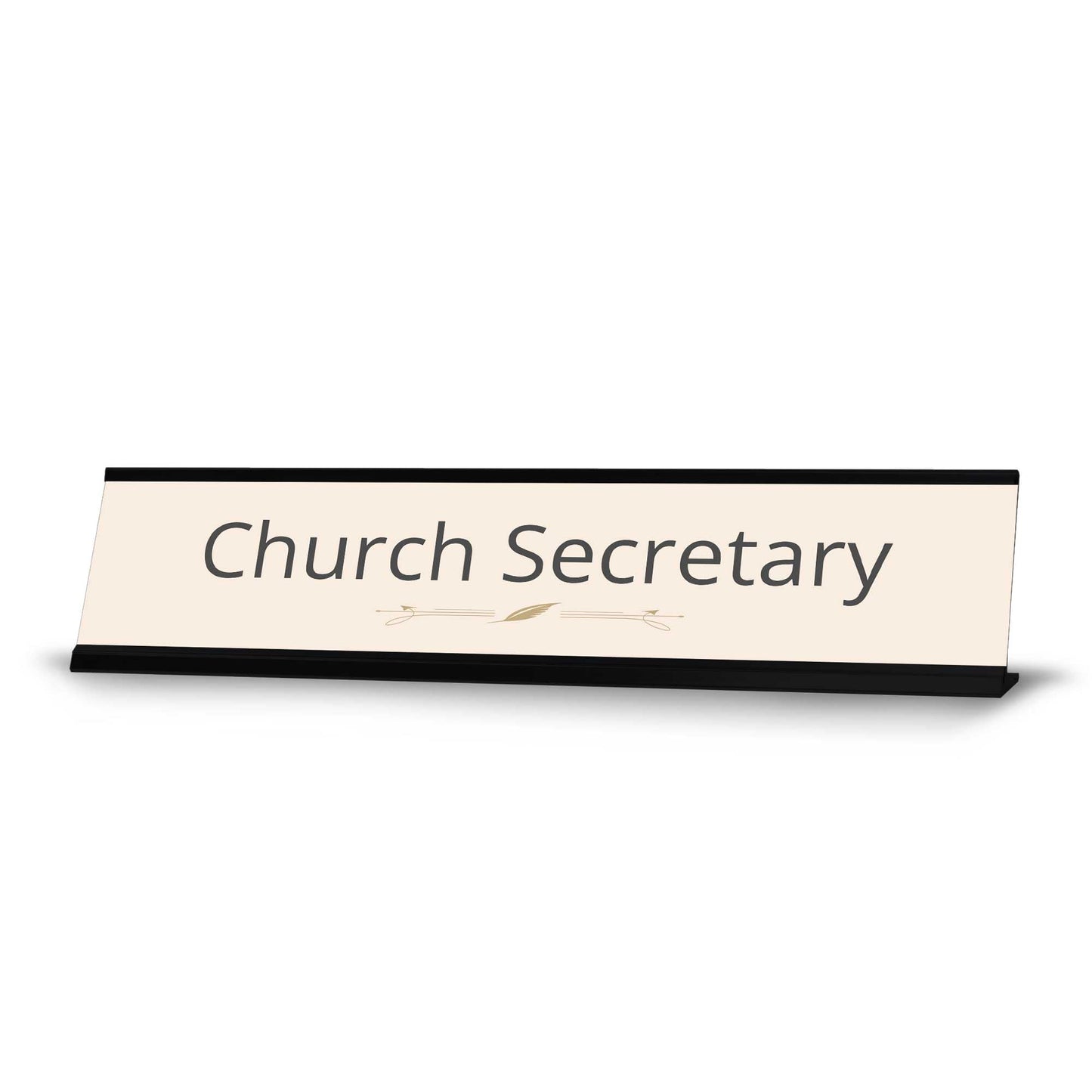 Church Office Staff Role Desk Signs 2 x 10" Plastic Desk Sign