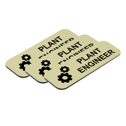 Plant Engineer 1 x 3" Name Tag/Badge, (3 Pack)