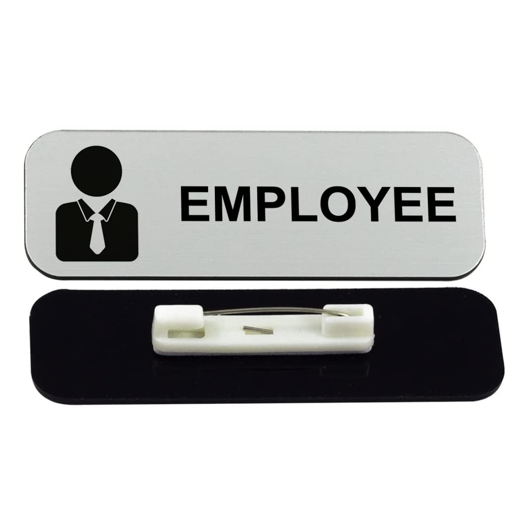 Employee 1 x 3" Name Tag/Badge, (3 Pack)